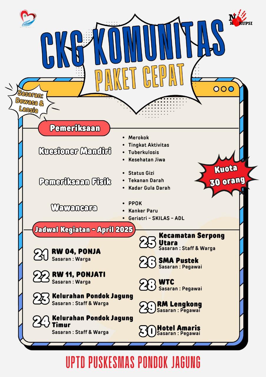 Cek Kesehatan Gratis Komunitas