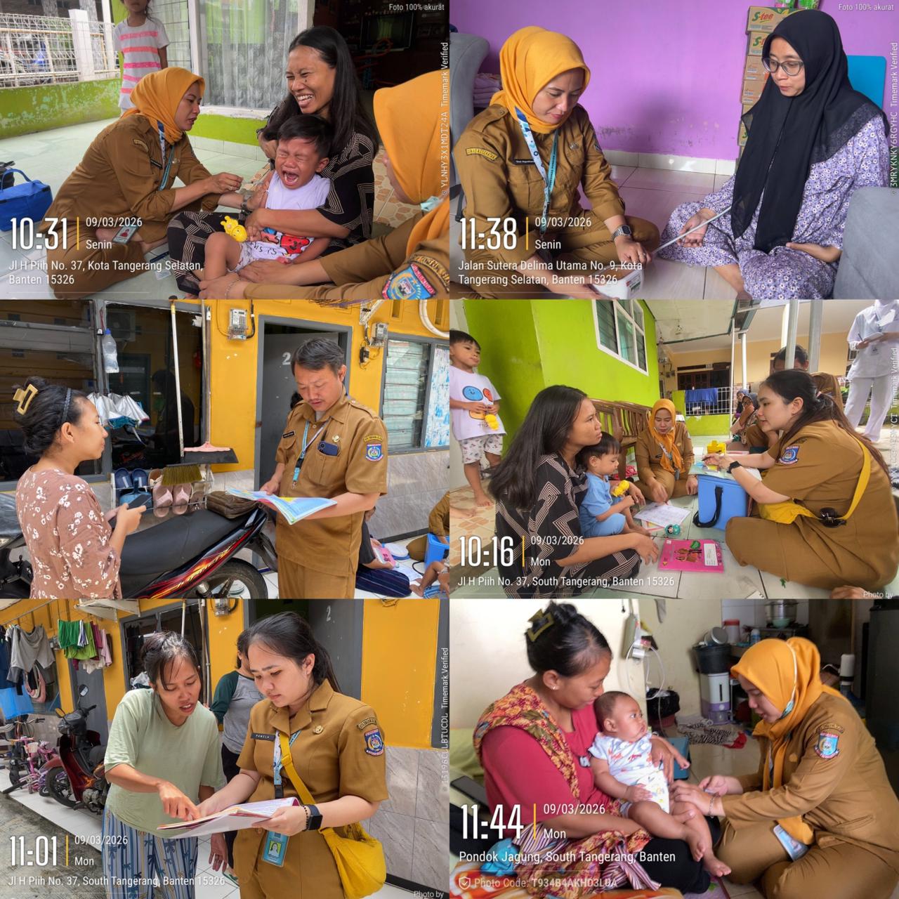Puskesmas Pondok Jagung Gelar Survey Cepat Komunitas di RT 011/008, Kejar Cakupan Imunisasi Balita dan Bumil